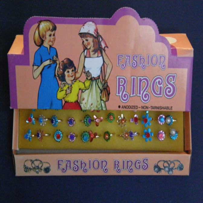 RETRO FASHION RINGS

we love hearing the stories:
the 5 & dime...woolworths...kresges...newberrys...
gumball machine capsules!
boomers, bring one home to show your kids & grandkids