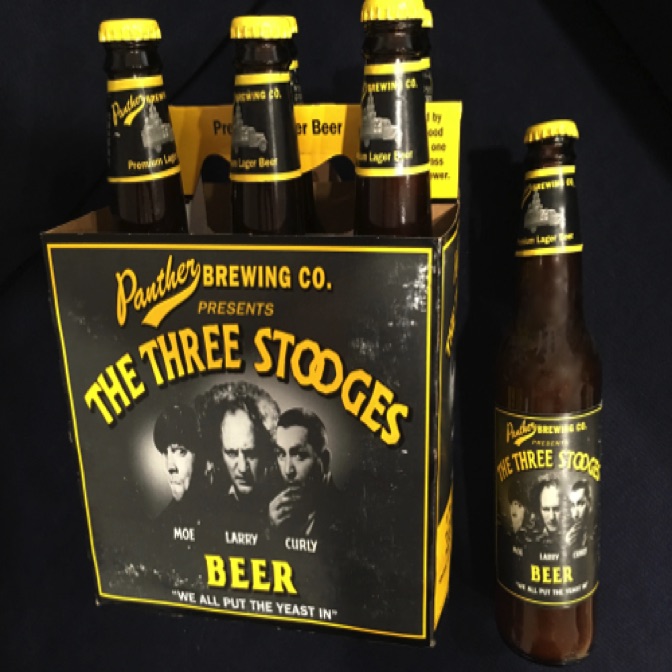 3 STOOGES BEER

very cool graphics...made by panther brewing co.
late 90s, no longer made
buy the bottle or a 6-pack - empty of course!
yuk!  yuk!  yuk!