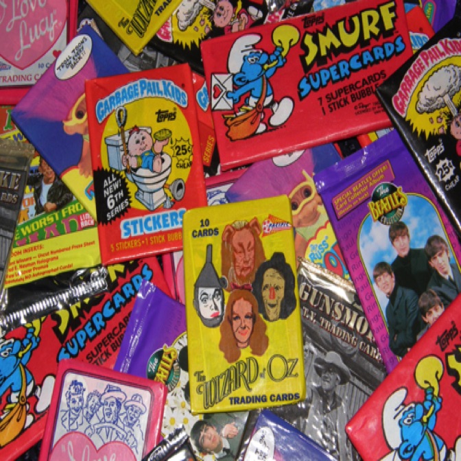 RETRO TRADING CARDS

all your childhood favorites...
wizard of oz...lucy...beatles...harley davidson...popeye
garbage pail kids...wacky packs...leave it to beaver
our stock is always changing...